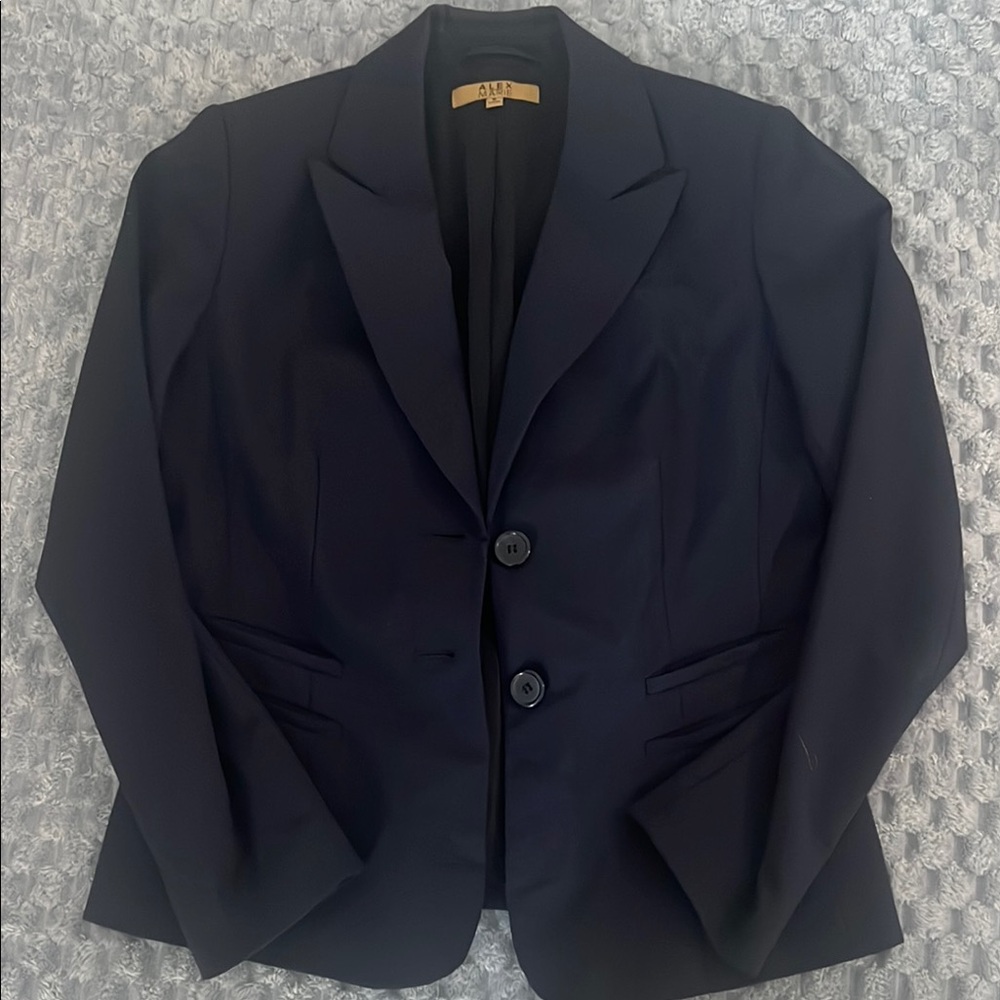 Alex Marie Blue Blazer with Notched Lapels